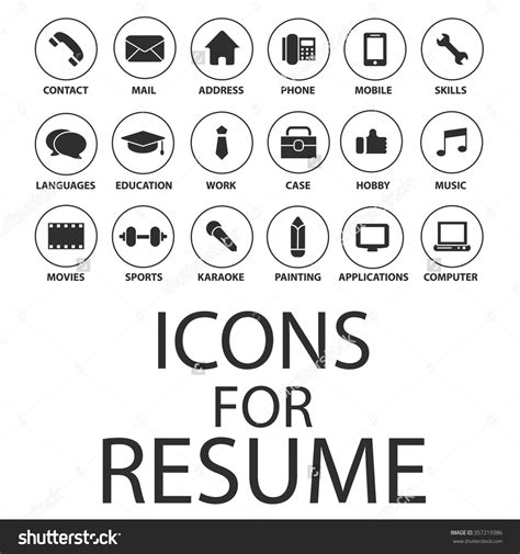 symbols for cv.